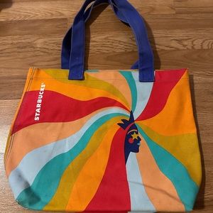 Starbucks rainbow tote bag